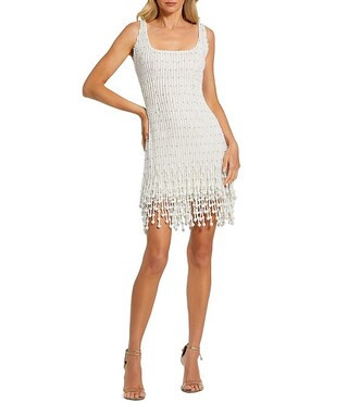 Mac Duggal Pearl Beaded Mini Dress | Dillard's | Dillard's