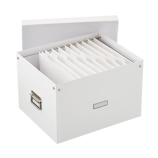 Bigso Stockholm Letter/Legal File Box White | The Container Store