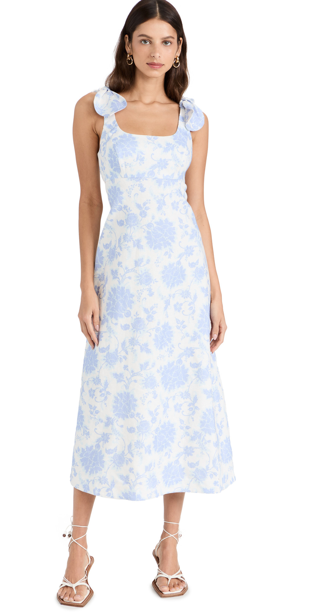 Zimmermann Postcard Tie Shoulder Midi Dress | Shopbop