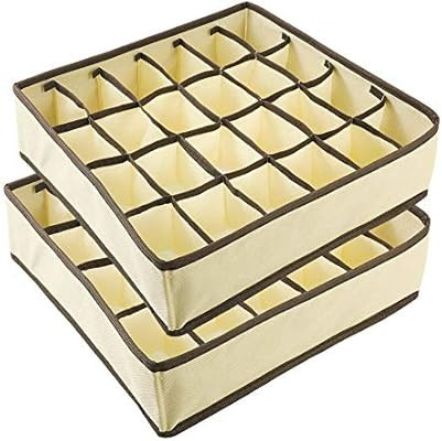 Yorgewd Drawer Organisers - 2 Pack, Foldable Drawer Dividers Wardrobe Organisers Closet Organise... | Amazon (UK)