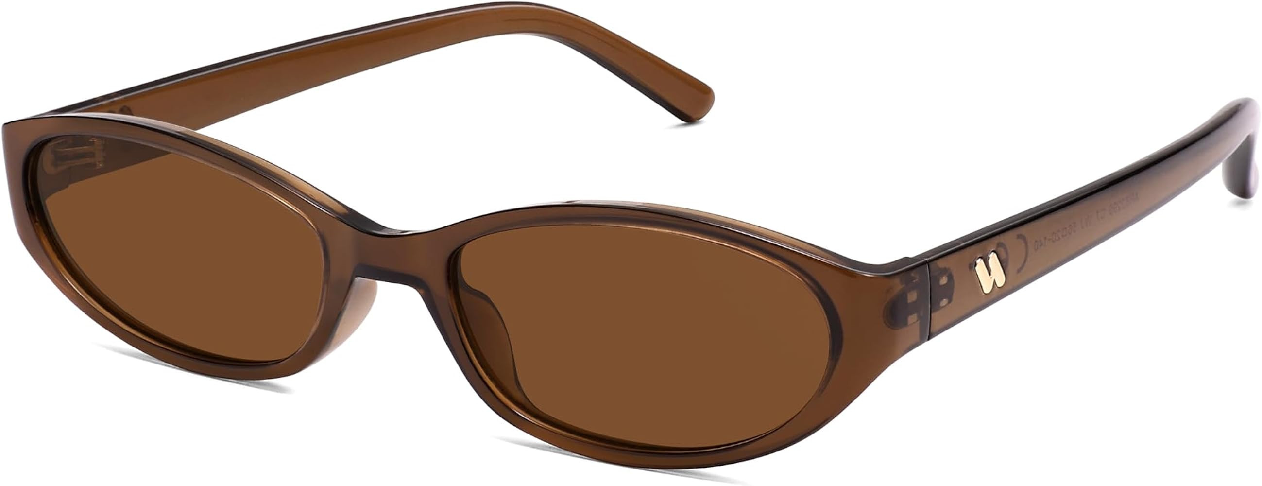 Retro Oval Sunglasses for Women Men Y2k Narrow Cat Eye Sunnies Skinny Shades AR82299 | Amazon (US)