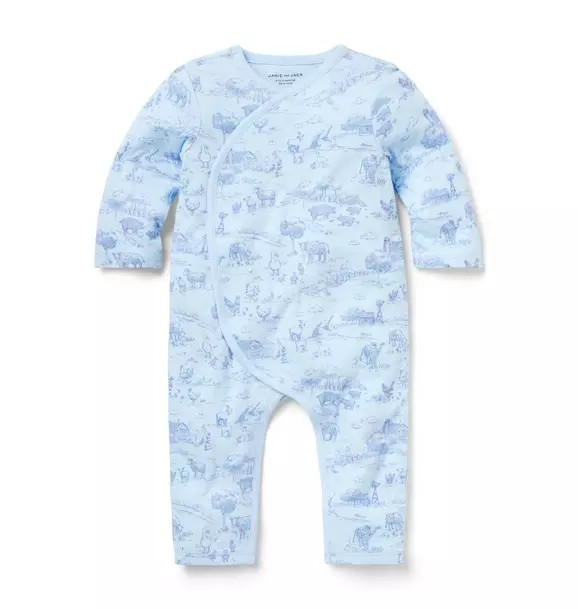 Baby Farm Animal Toile Wrap One-Piece | Janie and Jack