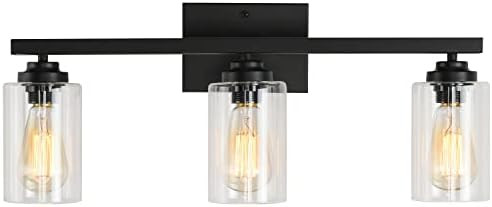 Bathroom Vanity Light Fixtures 3 Lights Wall Sconces Industrial Vintage Lighting Fixture Over Mir... | Amazon (US)