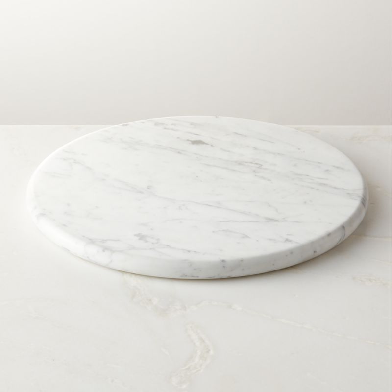 Piero Round Marble Serving Platter by Gianfranco Frattini | CB2 | CB2