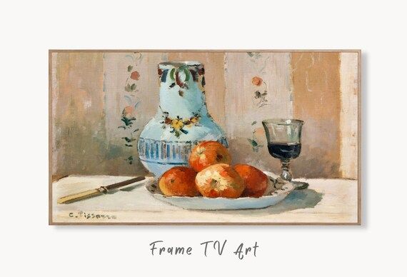 Samsung Frame TV Art 4K Still Life With Apples and Pitcher - Etsy | Etsy (US)