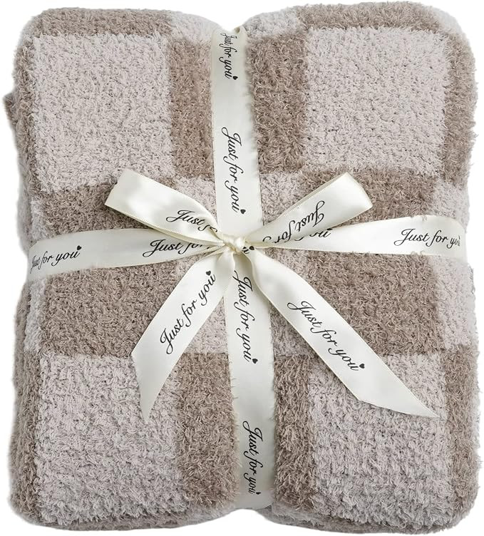 Ultra Soft Checkered Blanket Cozy Buffalo Check Throw Fluffy Knitted Reversible Throw Blanket Lig... | Amazon (US)