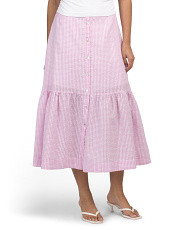 Cotton Blend Gingham Print Midi Skirt | Shorts & Skirts | Marshalls | Marshalls
