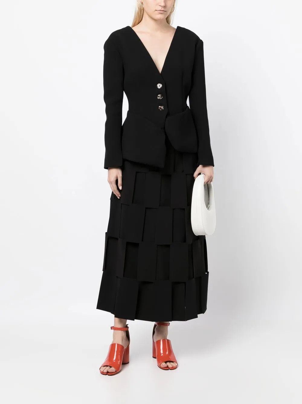 single-breasted asymmetric blazer | Farfetch Global