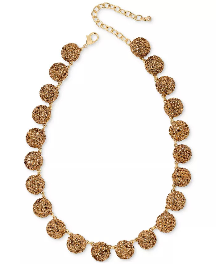 On 34th Pavé Fireball All Around Necklace, 16 | Macy's