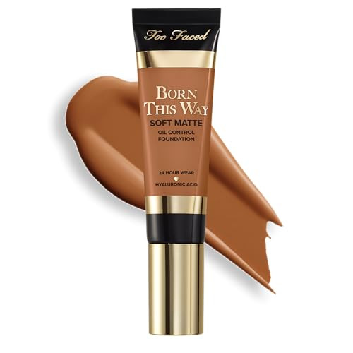 Too Faced Born This Way Soft Matte Foundation | Hydrating, Blurring, Waterproof, All-Day Oil Control Foundation that Helps Smooth Skin’s Appearance, 1 Fl Oz, Caramel | Amazon (US)