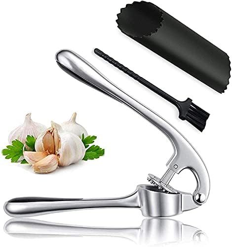 Garlic Press, 2 in 1 Garlic Mince and Garlic Slice with Garlic Cleaner Brush and Silicone Tube Pe... | Amazon (US)
