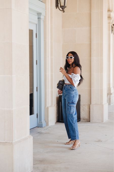 Spring fashion! My top is a sale find from Revolve and my cargo jeans are one of my favorites to wear. I’m linking the full look here! Shoes fit great and run TTS. 

#LTKSeasonal #LTKstyletip #LTKFind