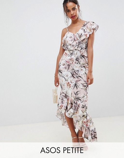 ASOS DESIGN Petite pretty light floral print ruffle maxi dress | ASOS US