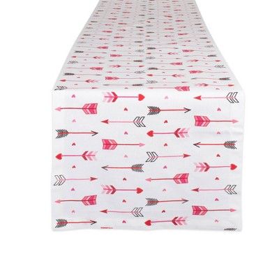 Hearts & Arrow Print Table Runner Pink - Design Imports | Target