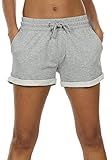 icyzone Workout Lounge Shorts for Women - Athletic Running Jogging Cotton Sweat Shorts (Athletic Gre | Amazon (US)
