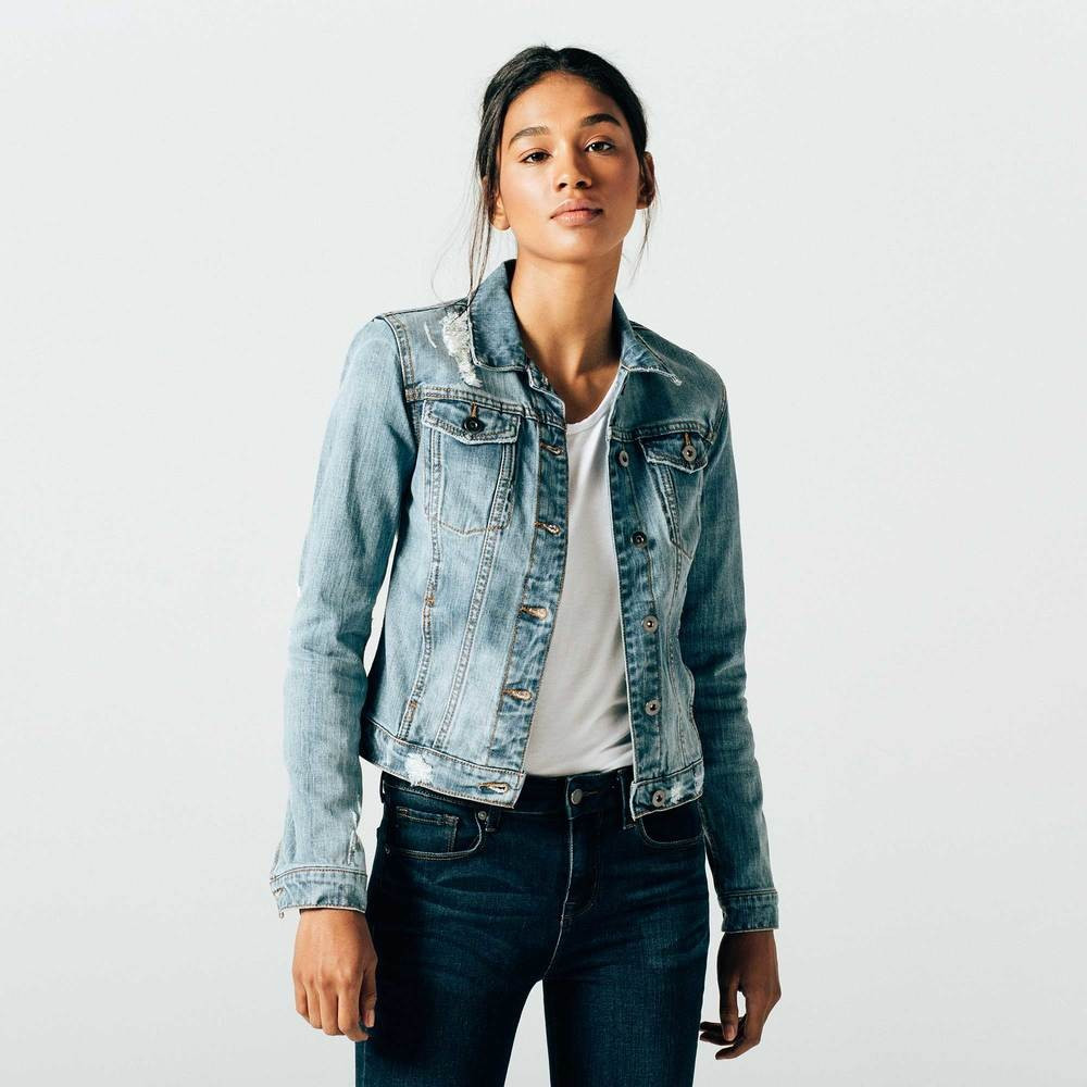 [Denim Jacket] Womens Denim Jacket in Light Vintage | | DSTLD
