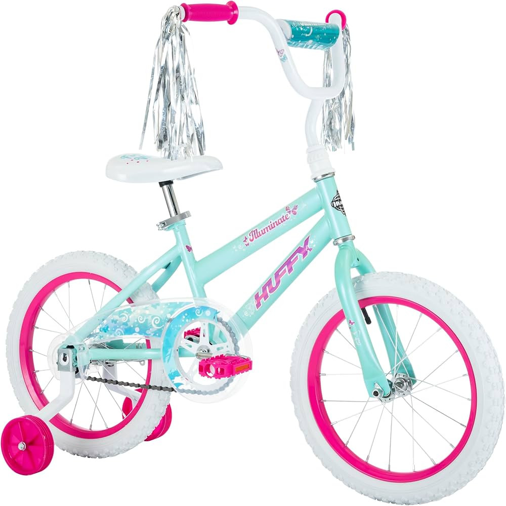 Huffy Illuminate Bike for Girls, 12"/16"/20" Girls Bike with Training Wheels, Multiple Color Opti... | Amazon (US)