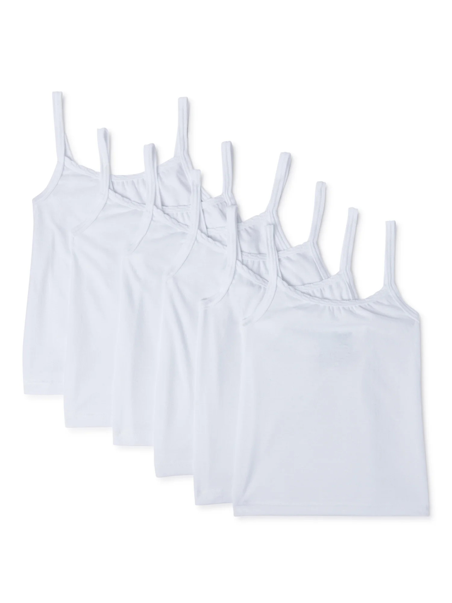 Hanes Toddler Girls Undershirt, 6-Pack Tagless Super Soft Camis (2T-5T) - Walmart.com | Walmart (US)