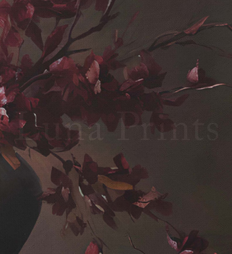 Burgundy Branches Painting Samsung Frame TV Art DIGITAL DOWNLOAD Vintage Fall Art - Etsy | Etsy (US)