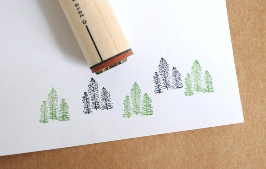 Tree Cluster Rubber Stamp - Etsy | Etsy (US)