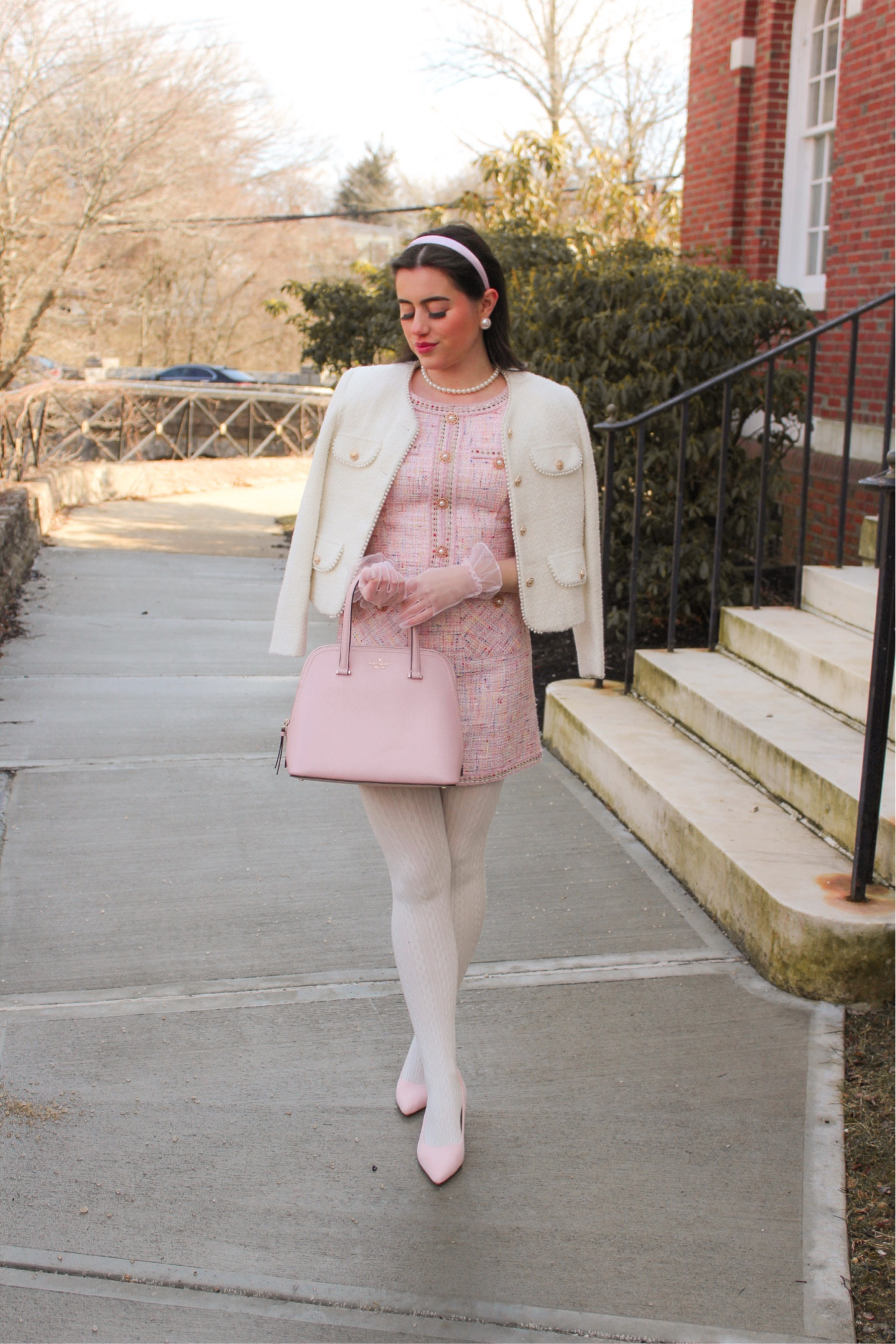 old money pink dress SHEIN MOD Pink Contrast Color Lace Vintage Women Dress Back To School  Outfits Old Money Style