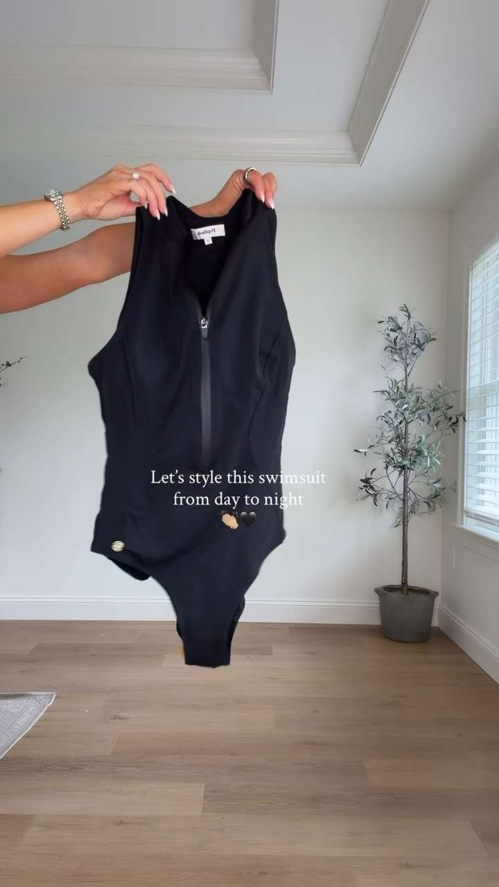 One piece swimsuit by day turned bodysuit for date night. Built in bra ✔️ Tummy control ✔️ Versatile ✔️. Easy swimwear for vacation and everyday outfit especially hot summer days! 

 #LTKmomlife #LTKSeasonal #LTKSwim