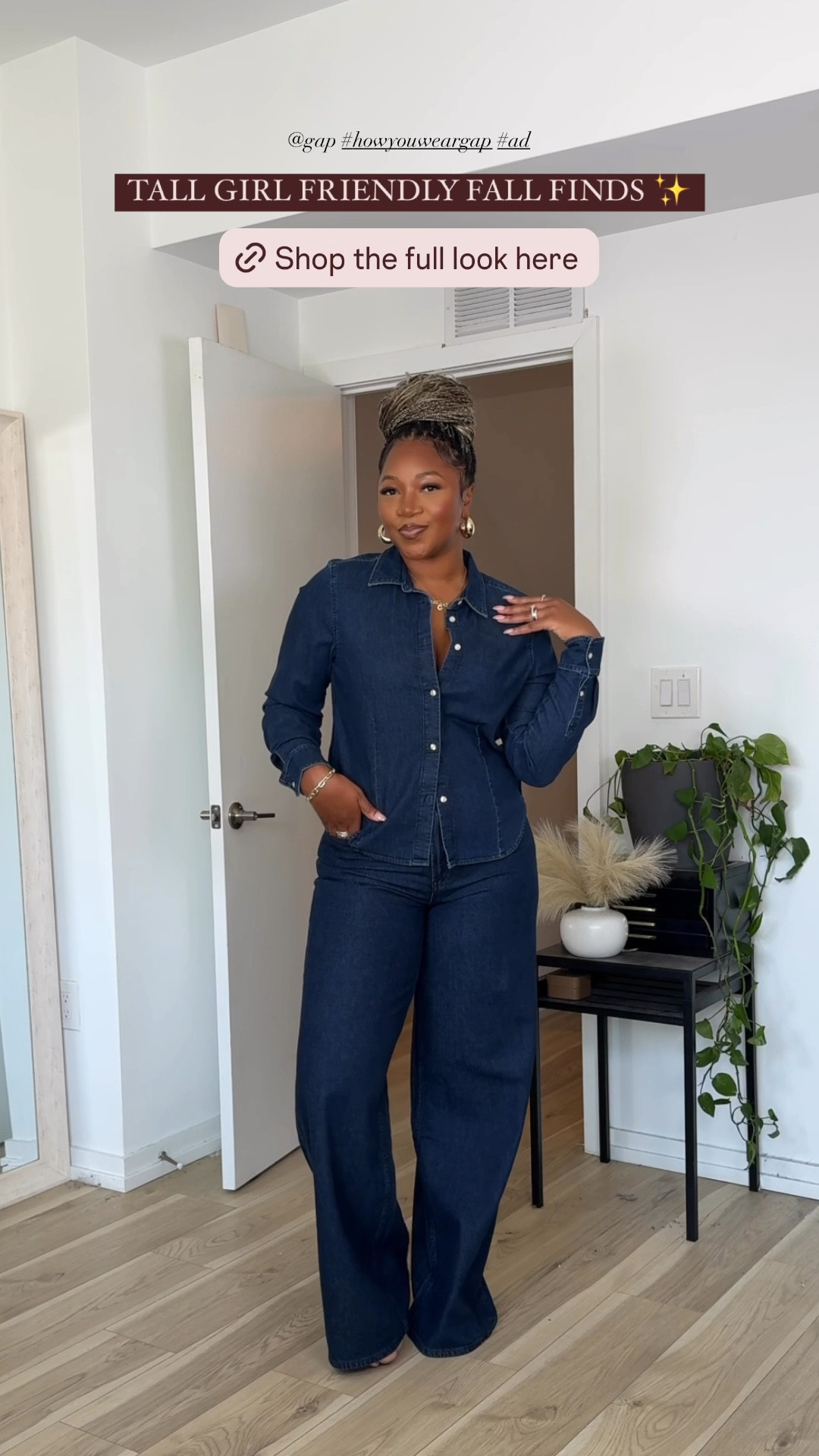 LOVE this denim tuxedo for fall. And the length on these pants!? Yes please. 

I am 5’9 | 200 lbs wearing a large tall in the top and a 31 tall in the jeans!! 35’ INSEAM!!

@gap #howyouweargap #ad 
