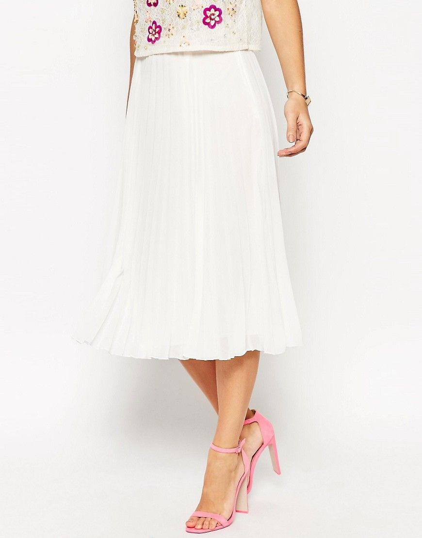 ASOS Pleated Midi Skirt | ASOS US