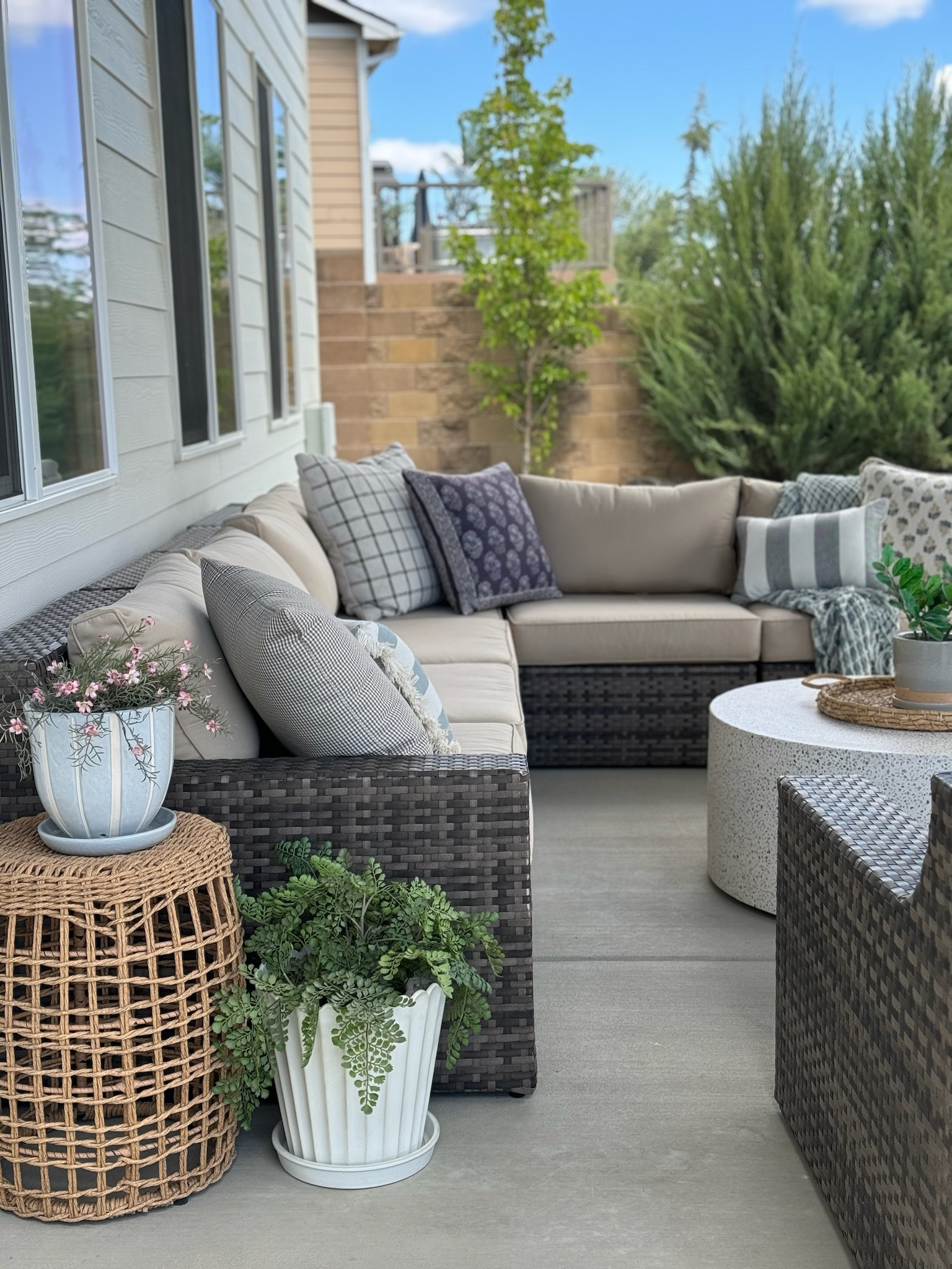 I’m loving our outdoor living area below our deck! We grabbed this sectional from Costco a few years ago, and love it! I linked a few similar below. Linked some of my favorite outdoors pillows too—be sure to use code CINDYCLARKINTERIORS at McGee & Co. on orders over $100! 

#LTKStyleTip #LTKHome #LTKSeasonal