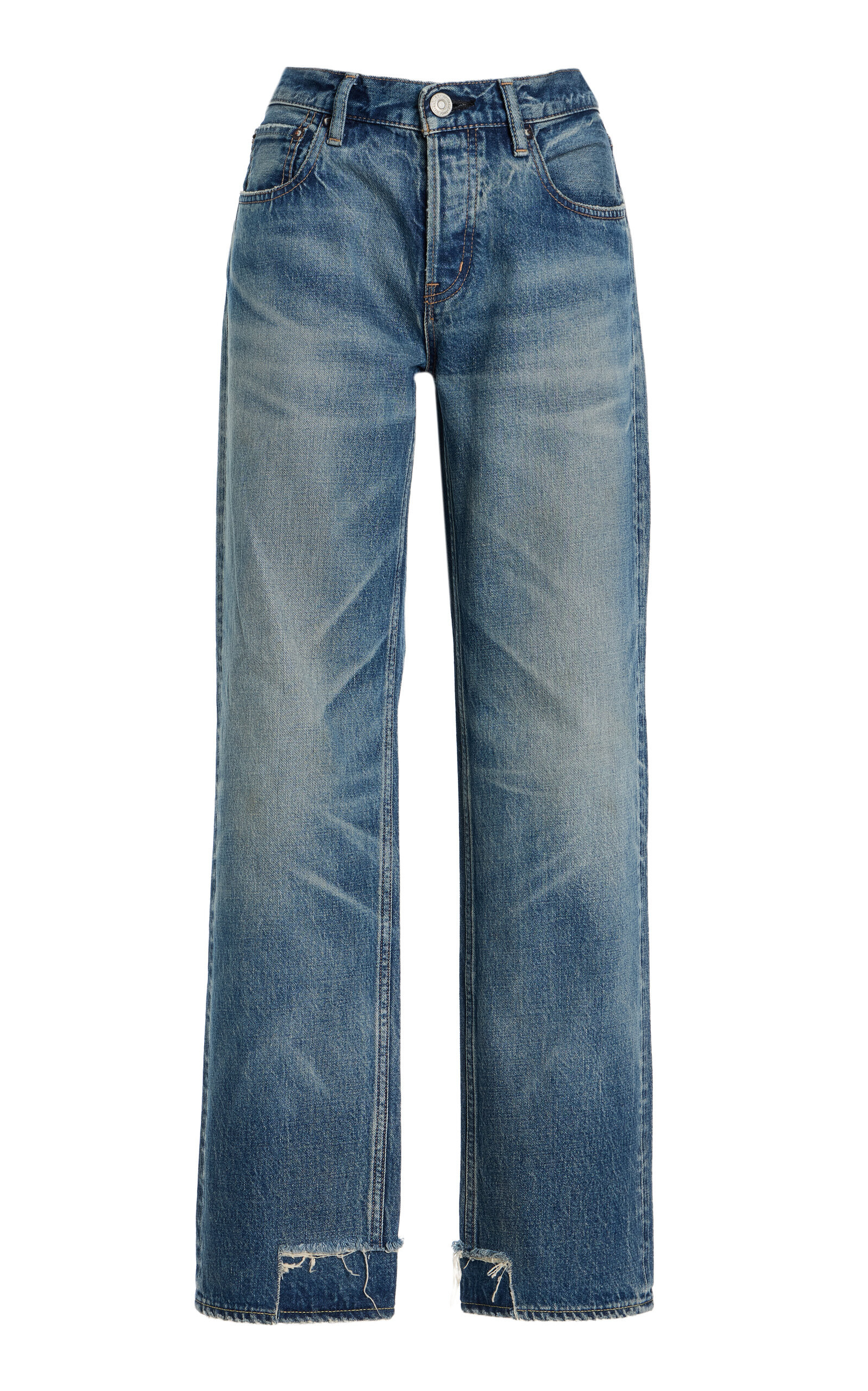 MOUSSY VINTAGE Maytown Low-Rise Straight-Leg Jeans - Moda Operandi | Moda Operandi (Global)