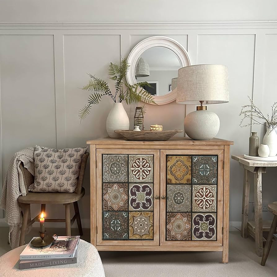 PHI VILLA Accent Cabinet - Entryway Cabinet for Living Room Small Buffet Cabinet Storage Cabinet... | Amazon (US)