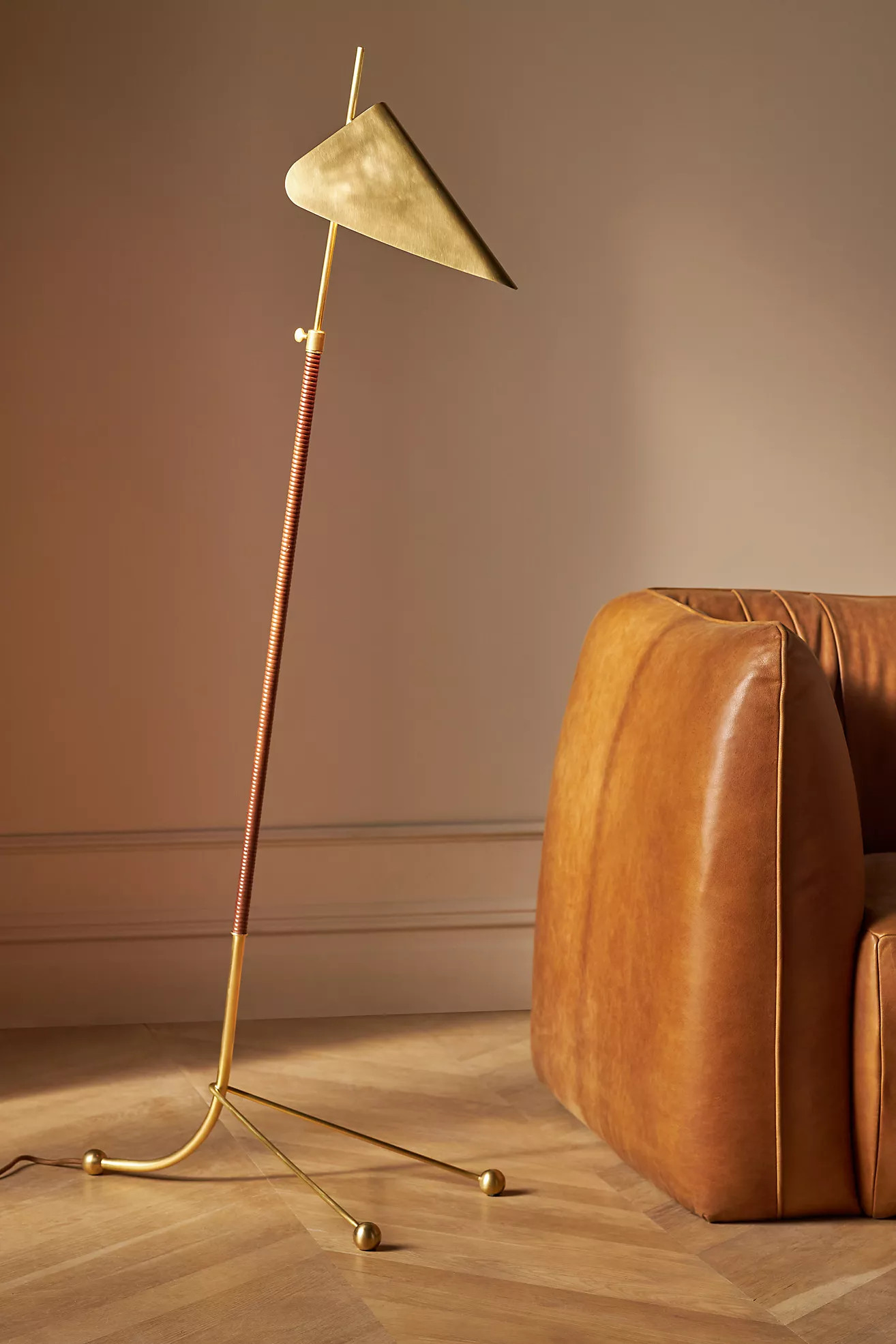 Moresby Brass Floor Lamp | Anthropologie (US)