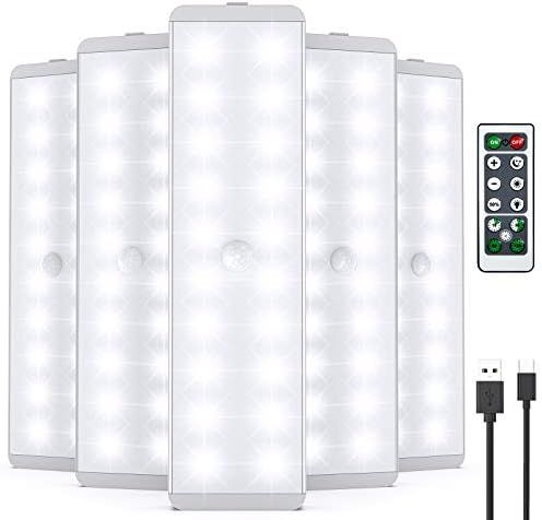 LED Closet Light, Newest 20LEDs Dimmer USB Rechargeable Motion Sensor Light Under Cabinet Lightin... | Amazon (US)