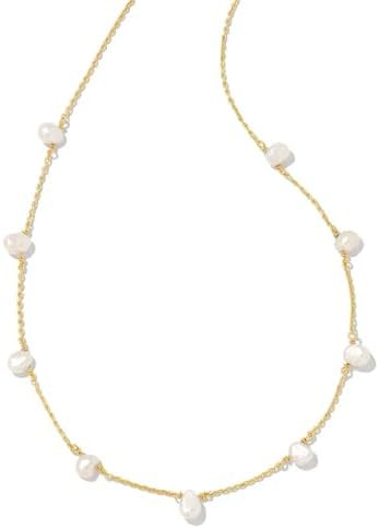 Kendra Scott Leighton 14k Gold-Plated Pearl Strand Necklace in White Pearl, Fashion Jewelry for W... | Amazon (US)