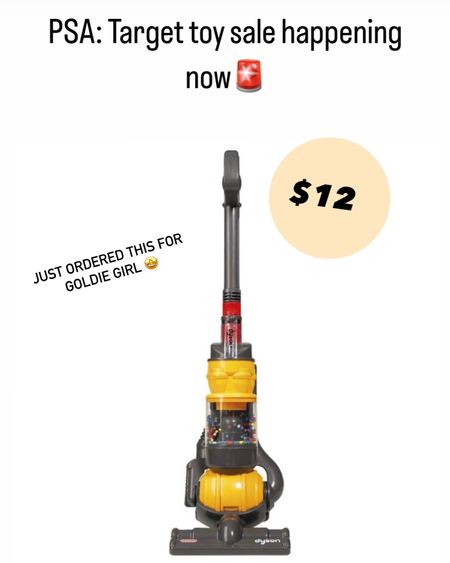 TARGET TOY SALE 🚨 

Select toys are 50% off + BOGO 50% off !! 

This Dyson is normally $25, $12 today only!! 

#target #christmasshopping #blackfriday #blackfridaydeals #targetblackfriday #blackfridaytoys #toysale

#LTKHoliday #LTKsalealert #LTKGiftGuide
