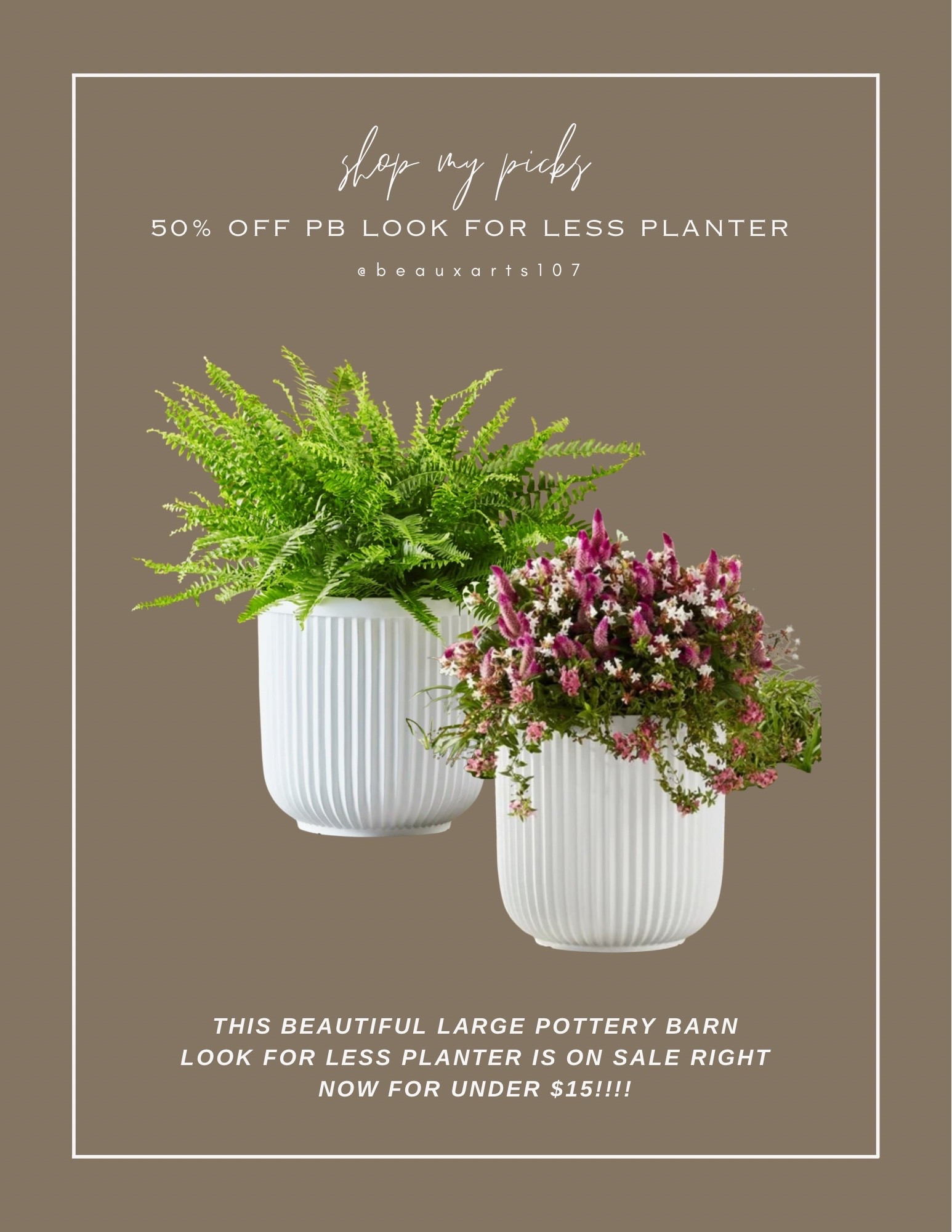 Save on this cute and affordable Pottery Barn look for less planter for under $15 right now!!

#LTKFindsUnder50 #LTKHome #LTKSaleAlert