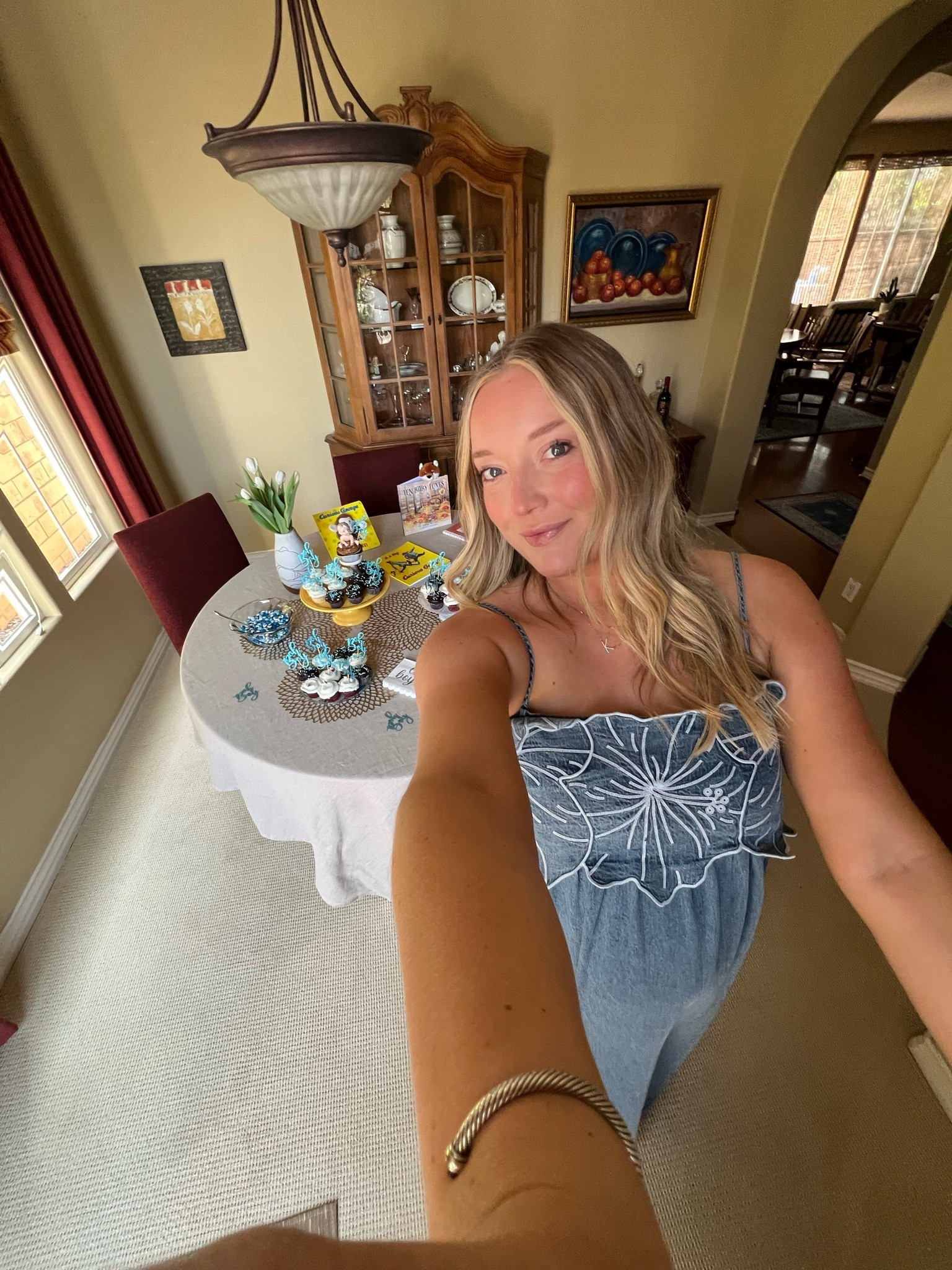 Baby Shower Dress - I’m in a Large 🩵

#LTKBump #LTKootd