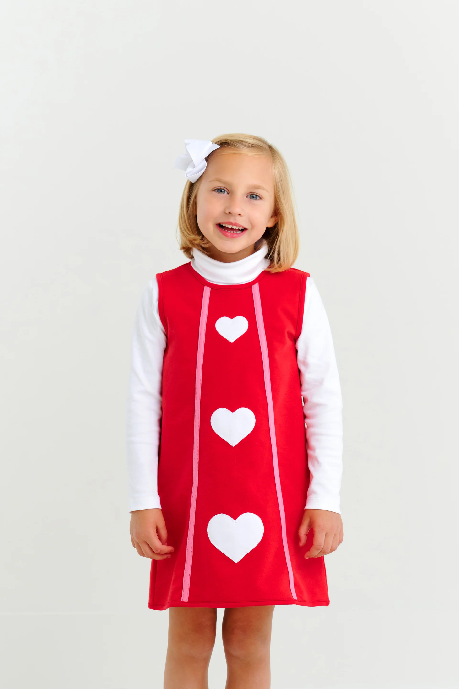 Annie Apron Dress - Richmond Red with White | Girls Dress | The Beaufort Bonnet Company | The Beaufort Bonnet Company