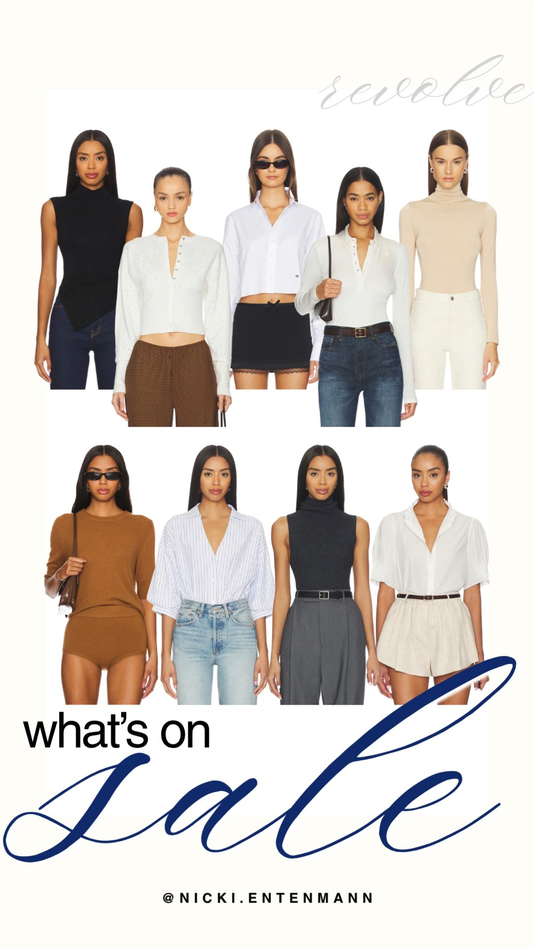 Upgrade your wardrobe with selected tops on sale at Revolve! This chic roundup features sleeveless high-neck tops, henley knits, classic crisp button-downs, turtleneck knits, and warm camel knits. Styled effortlessly with denim, trousers, and skirts, these versatile pieces bring an elevated preppy-casual feel to your fall looks.

#revolve #revolvesale #whatsonsale #fallfashion #preppycasual #everydaystyle #outfitinspiration 

 #LTKootd #LTKmomlife #LTKSaleAlert