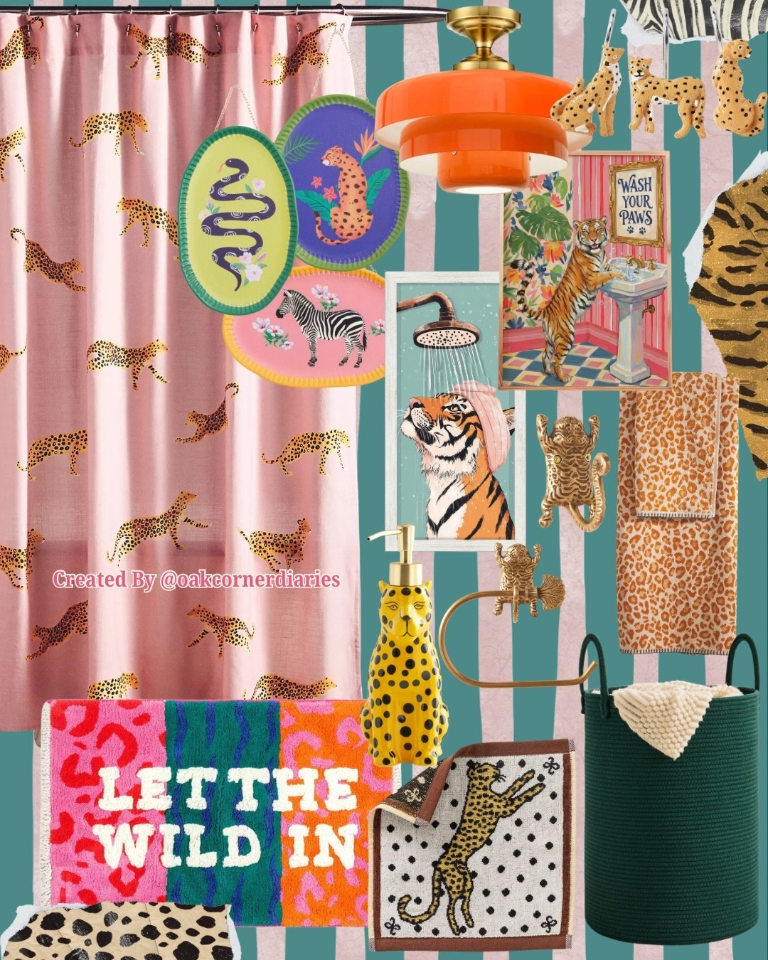 This whimsical bathroom mixes leopard, cheetah, and zebra prints with vibrant designer-inspired colors for a space that feels playful, eclectic, and full of personality. Think Anthropologie meets World Market meets Urban Outfitters—with a little wild energy in every detail.

Save this if you love colorful, maximalist-inspired spaces that still feel curated and intentional. 🤍 #eclecticdecor #homedecor #kidsbathroom #bathroomdecor #interiorinspo

#LTKKids #LTKHome #LTKSaleAlert