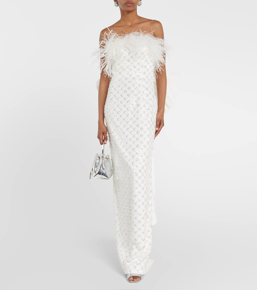 Bridal Chantal feather-trimmed gown | Mytheresa (US/CA)