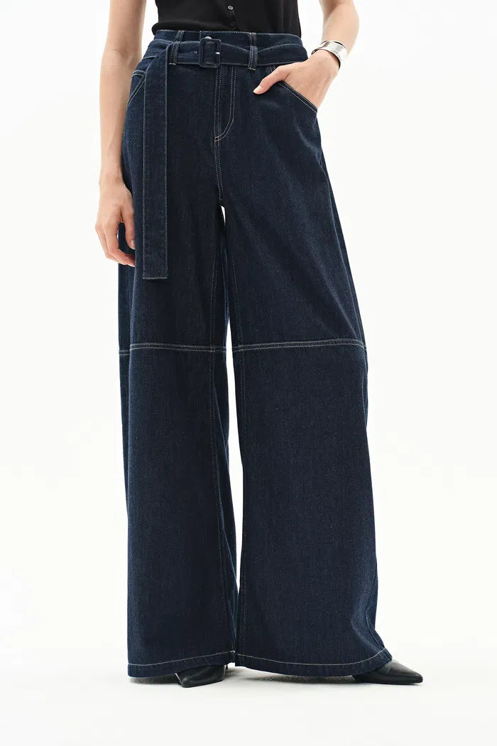 Cassia Raw Denim Wide Leg Jeans in Raw Denim | Fabrique