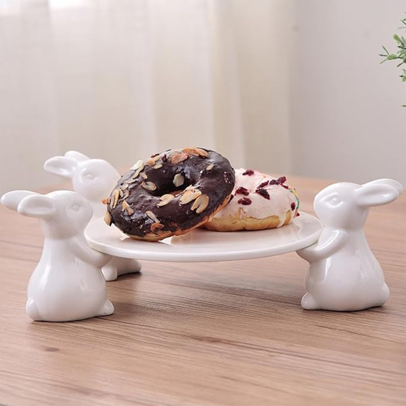 Easter Decor Bunny Cake Stand Christmas Gifts,Ceramic Rabbit Cakecup Stand,Cake Stands for Party,... | Amazon (US)