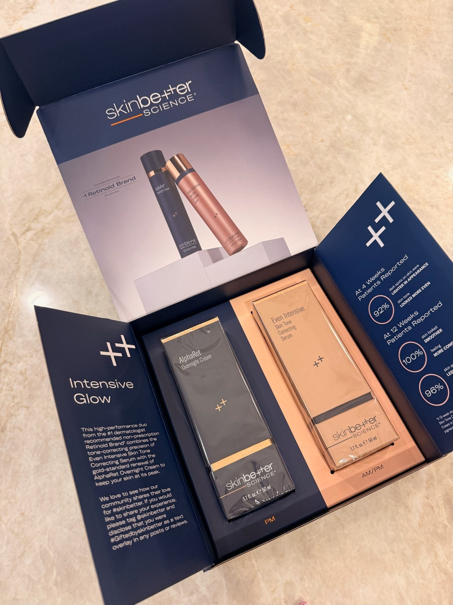 You all know skincare products are my #1! Been using skin betters system and loving the results 💙🧡