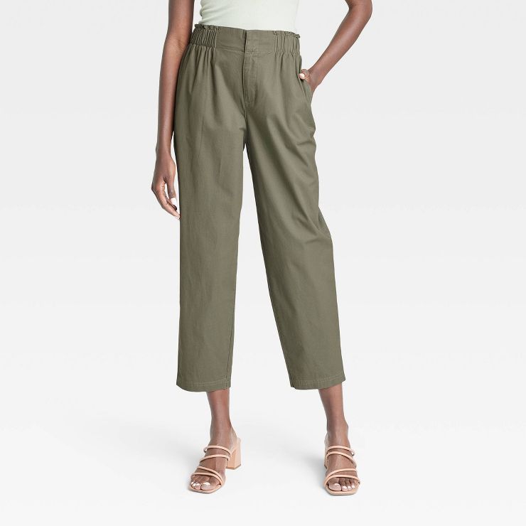 Women's High-Rise Tapered Ankle Chino Pants - A New Day™ | Target