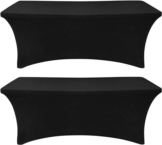 SEPARO - 2Pack, 6FT Spandex Table Cover Fitted Rectangular Tablecloth Stretchable Fabric Lycra Ta... | Amazon (US)