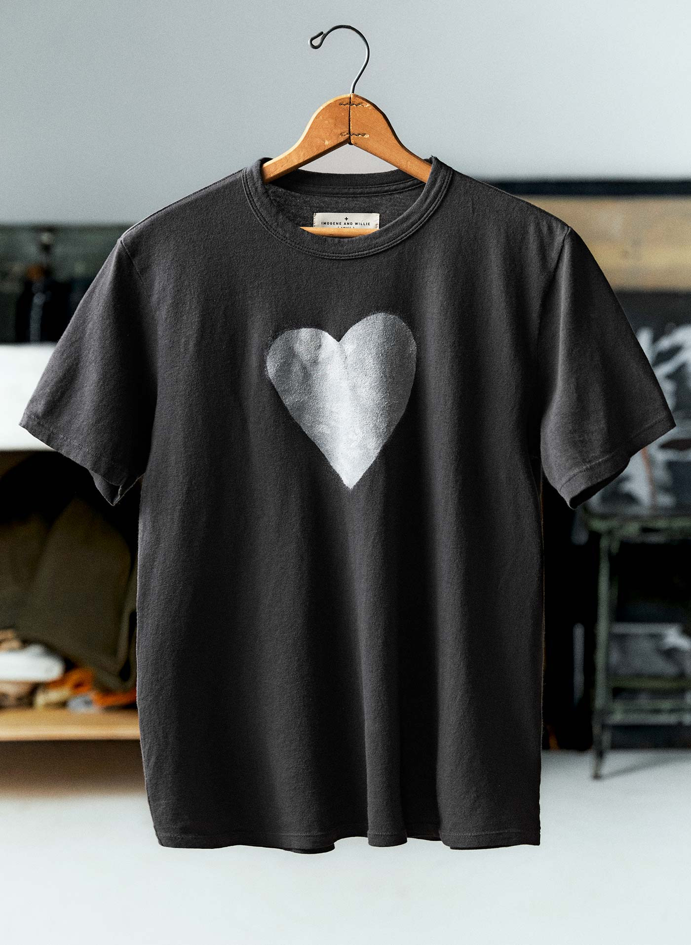 the "heart" tee in black | imogene + willie