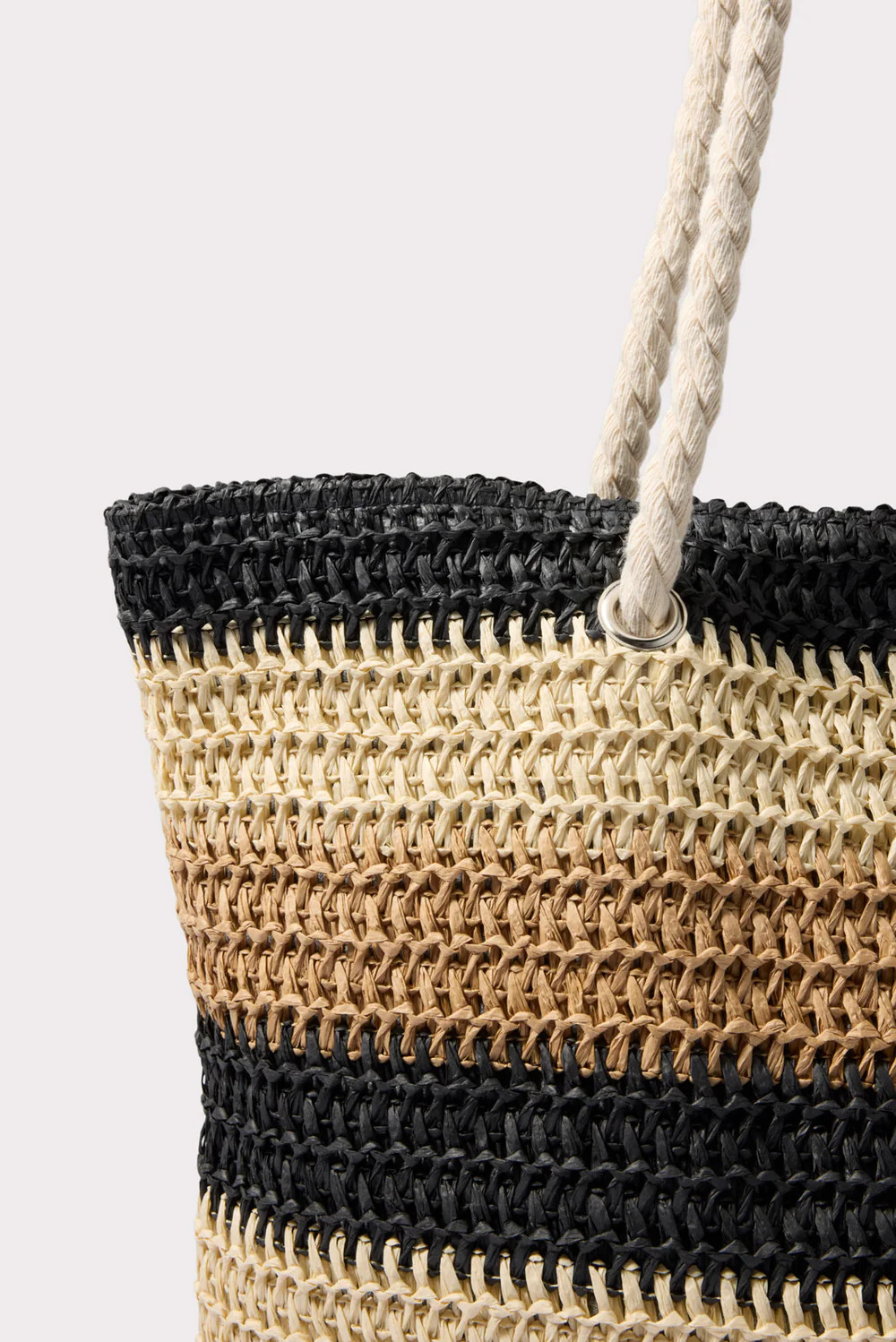Salerno Stripe Raffia Tote | Evereve