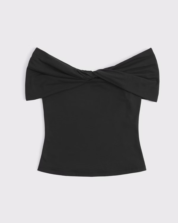 Women's Off-The-Shoulder Twist Top | Women's Tops | Abercrombie.com | Abercrombie & Fitch (US)