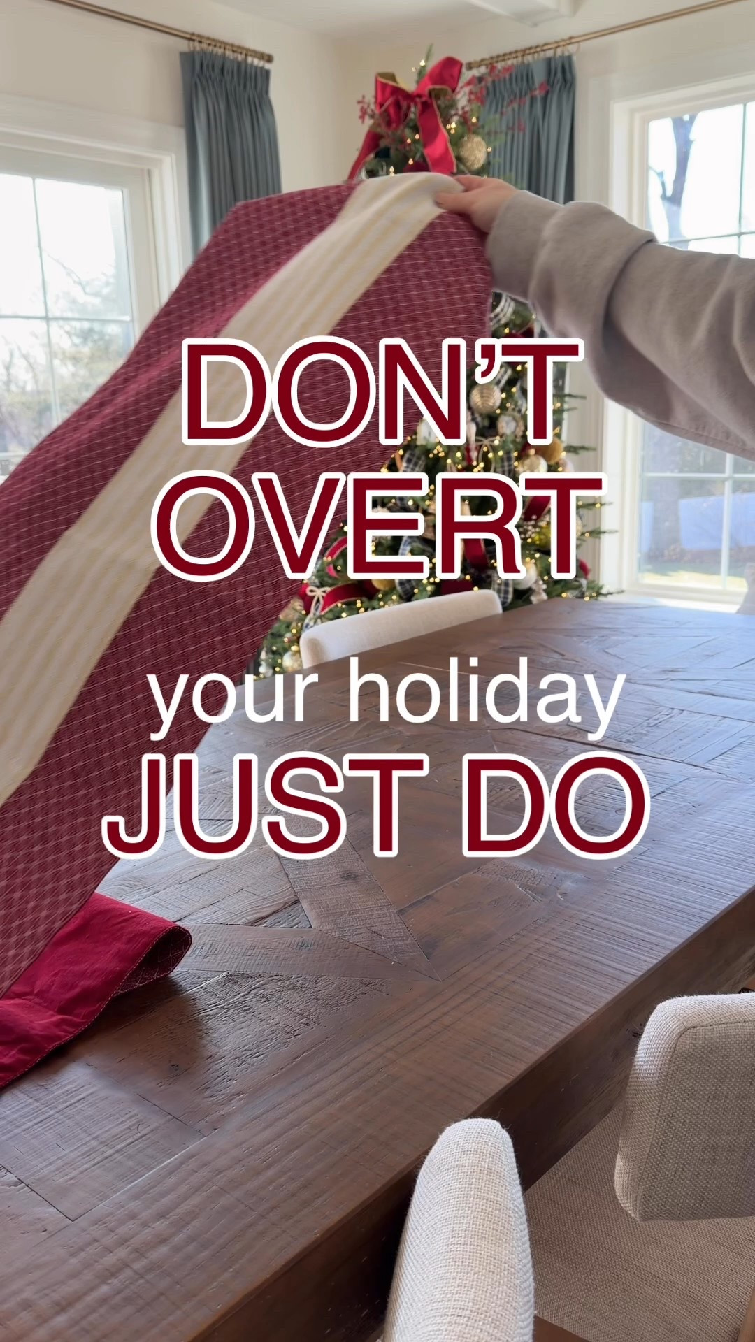 Stop overthinking your holiday table - just do this:

• Lay a festive runner 
• Add 3 wreaths (bigger one in the center)
• Drop hurricanes + candles inside (the Dollar Store has similar to these!)
• Tie a ribbon around each one
• Add cranberries to the center one for a festive pop

Pretty, simple, and done in minutes. I’ve linked what I could! 

#LTKHoliday #LTKHome #LTKSeasonal